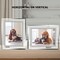 Vienrose 5x7 Picture Frame Set of 2, Glass Photo Frames Made of High Definition Real Glass Display Pictures Horizontal or Vertical for Table